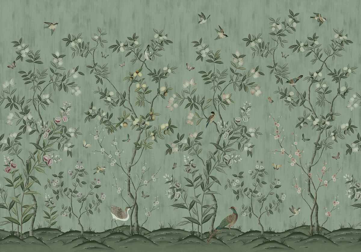 FR16742-8 Chinoiserie Chic Jade (400 x 280 cm) La Chinoiserie Mural by Rebel Walls