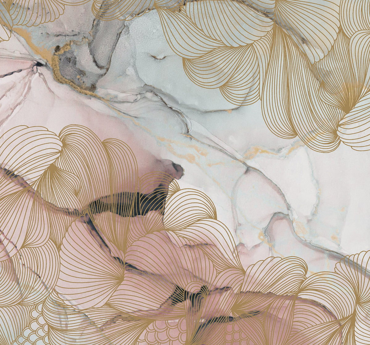 FR17092-6 Opulence Pink Marble (300 x 280 cm) Re:Create Mural by Rebel Walls