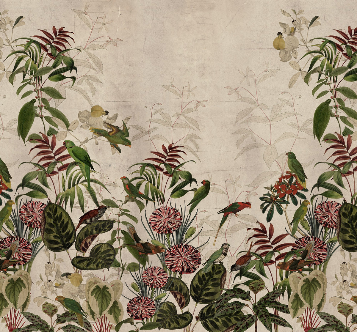 FR17152-6 Vigor (300 x 280 cm) Moss & Coral Mural by Rebel Walls