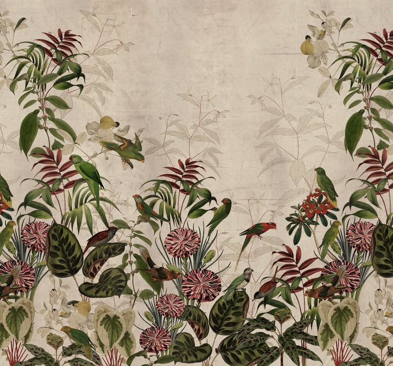 FR17152-6 Vigor (300 x 280 cm) Moss & Coral Mural by Rebel Walls