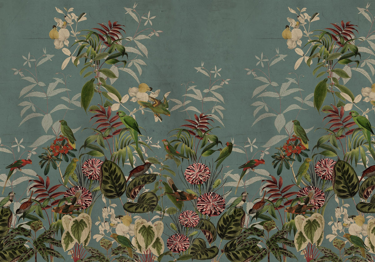 FR17152-8 Vigor Oxygen (400 x 280 cm) Moss & Coral Mural by Rebel Walls