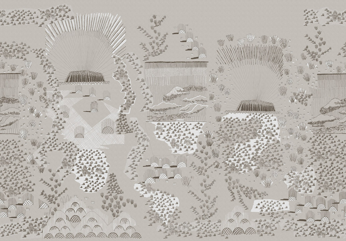 FR17931-8 Ayers Rock Desert (400 x 280 cm) Zandra Rhodes Mural by Rebel Walls