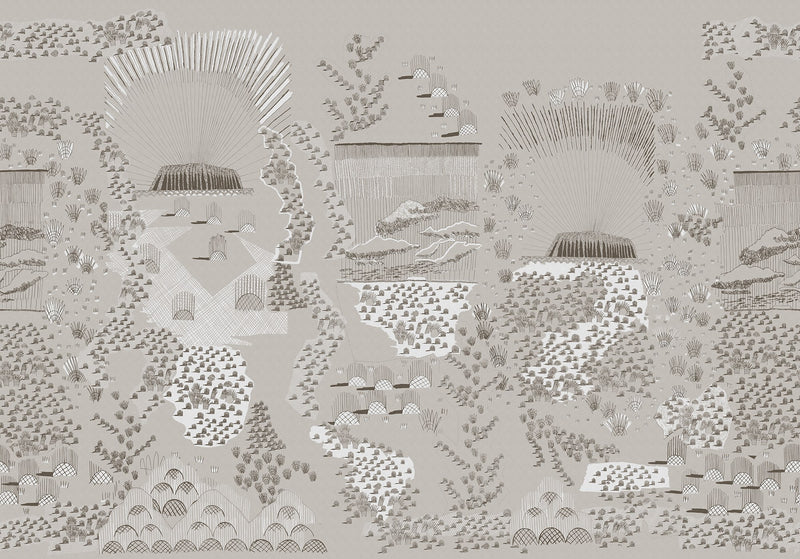 FR17931-8 Ayers Rock Desert (400 x 280 cm) Zandra Rhodes Mural by Rebel Walls