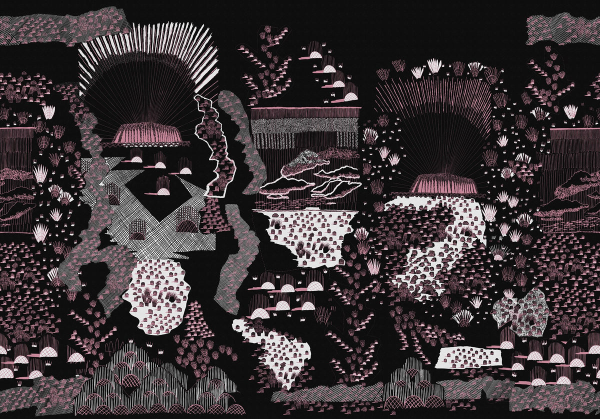 FR17933-8 Ayers Rock Sunrise (400 x 280 cm) Zandra Rhodes Mural by Rebel Walls