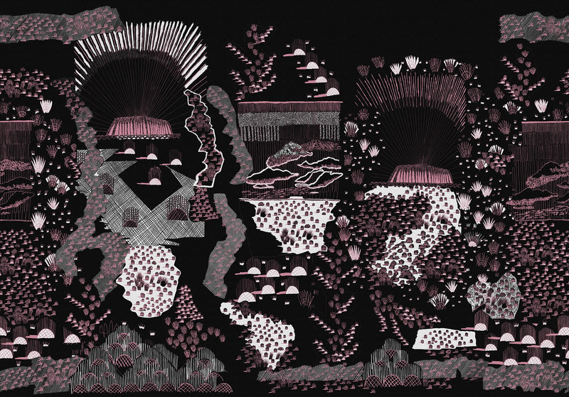 FR17933-8 Ayers Rock Sunrise (400 x 280 cm) Zandra Rhodes Mural by Rebel Walls