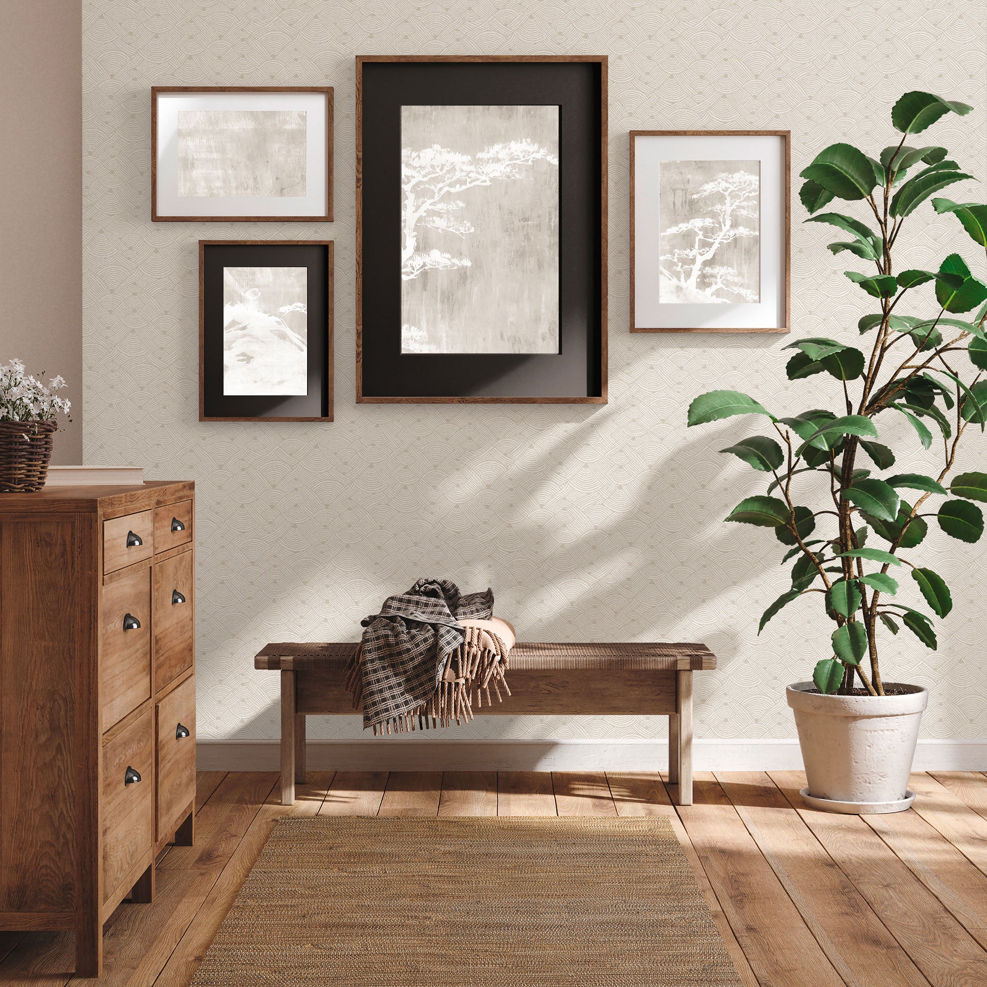 FS72003 Geo Swirl Fusion Wallpaper By Galerie