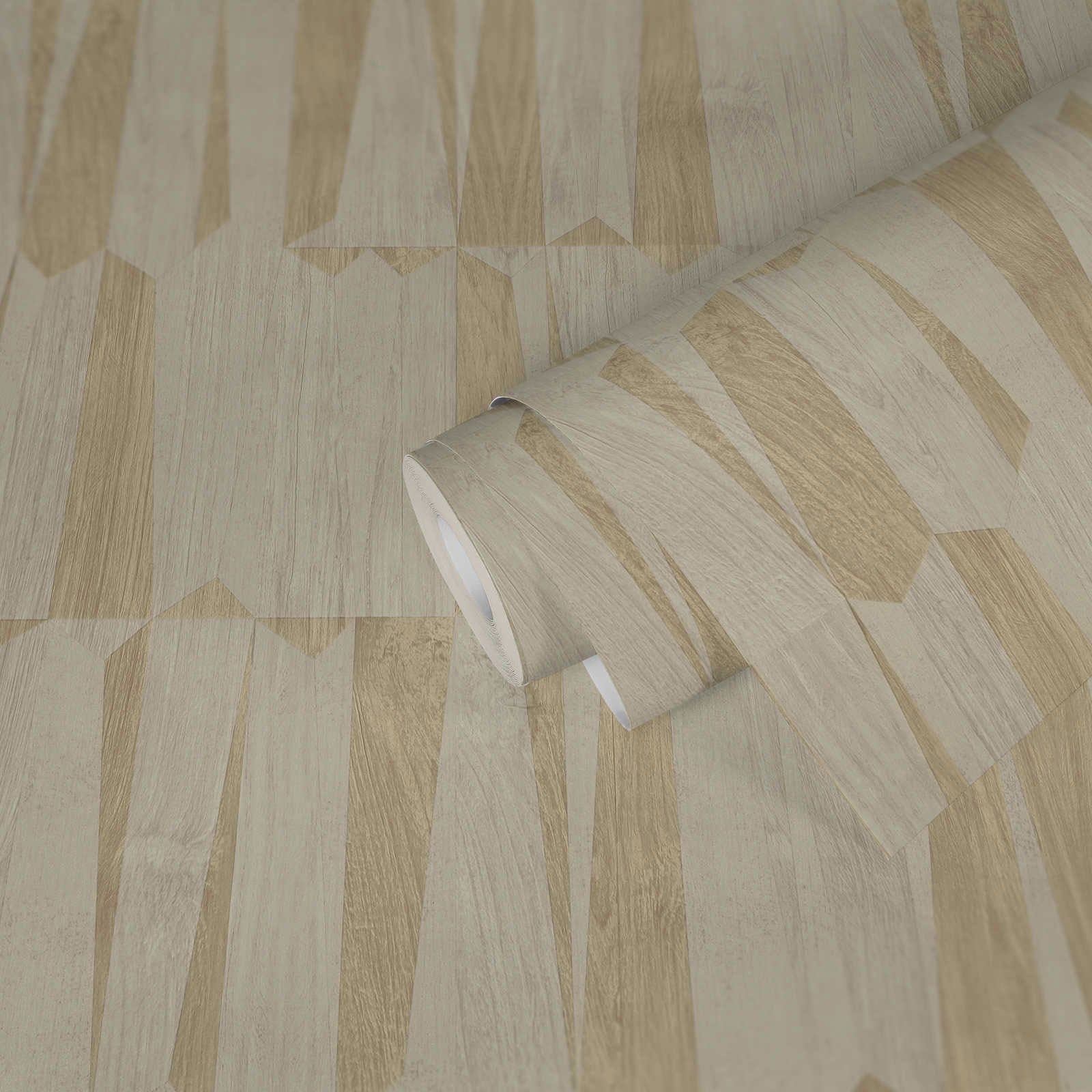 FS72031 Geo Point Wood Effect Fusion Wallpaper By Galerie