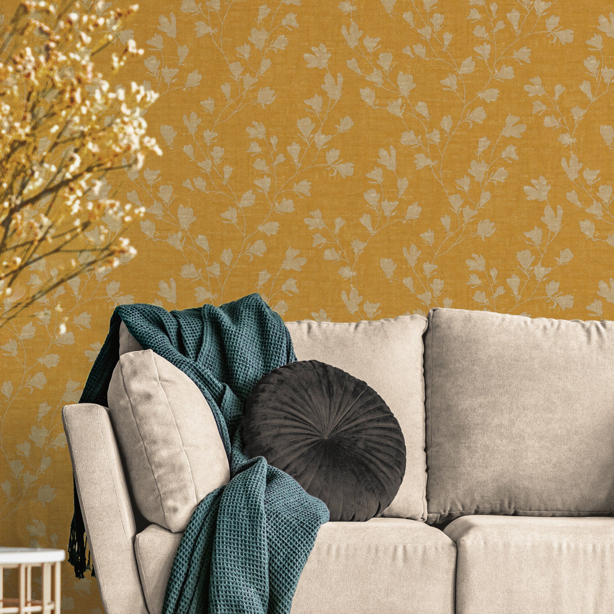 FS72032 Floral Trail Fusion Wallpaper By Galerie