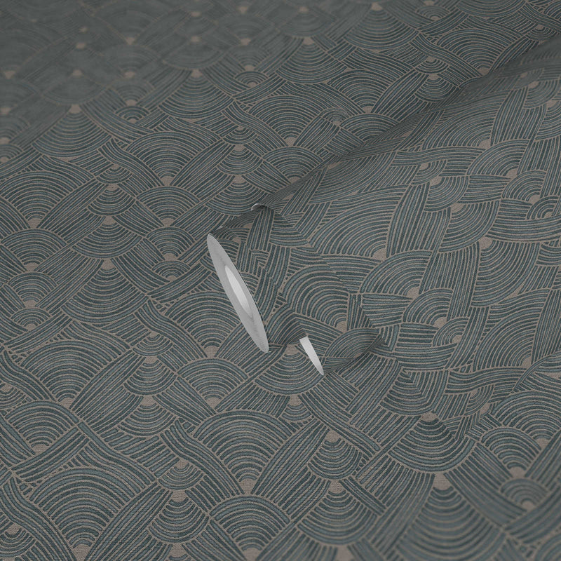 FS72038 Geo Swirl Fusion Wallpaper By Galerie