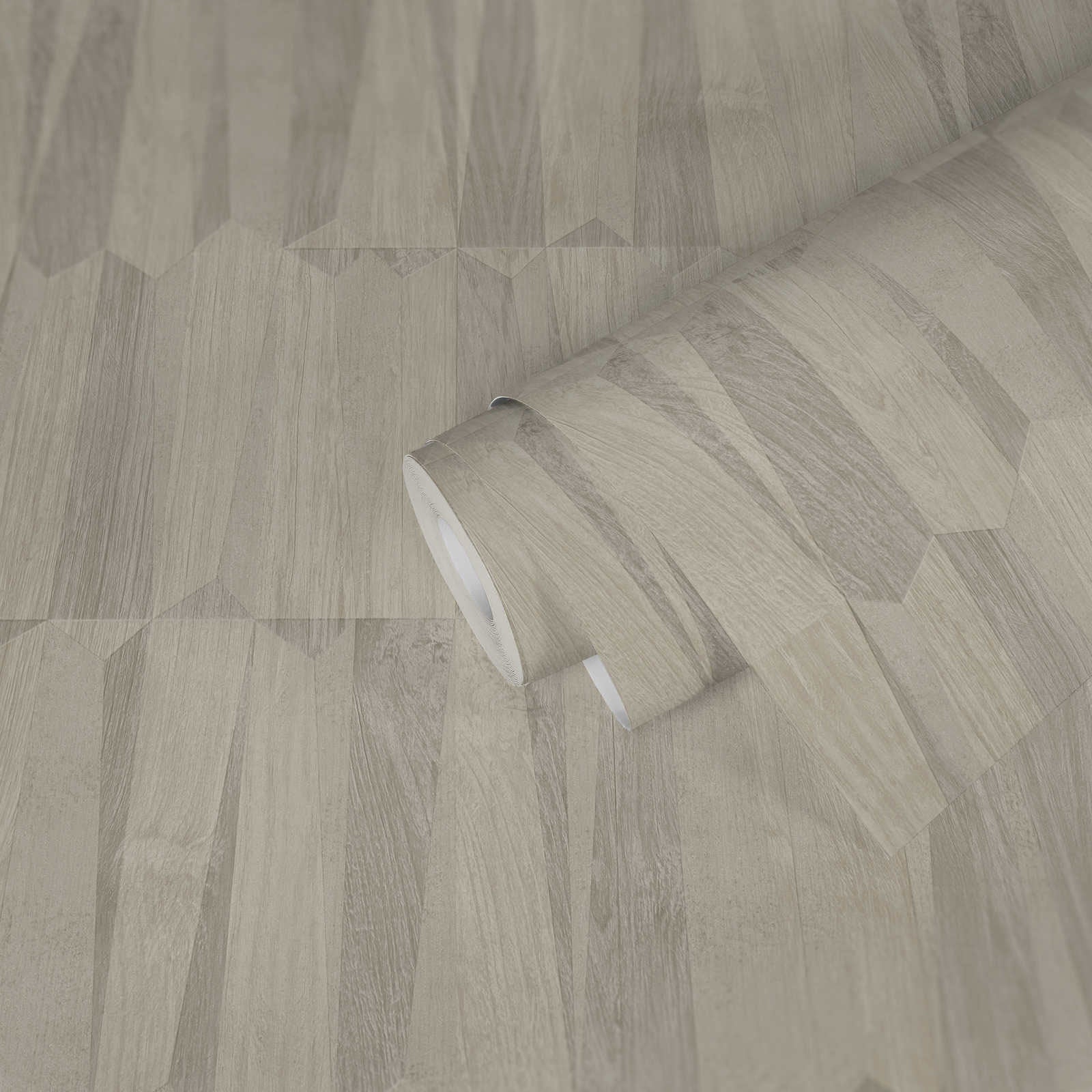 FS72039 Geo Point Wood Effect Fusion Wallpaper By Galerie