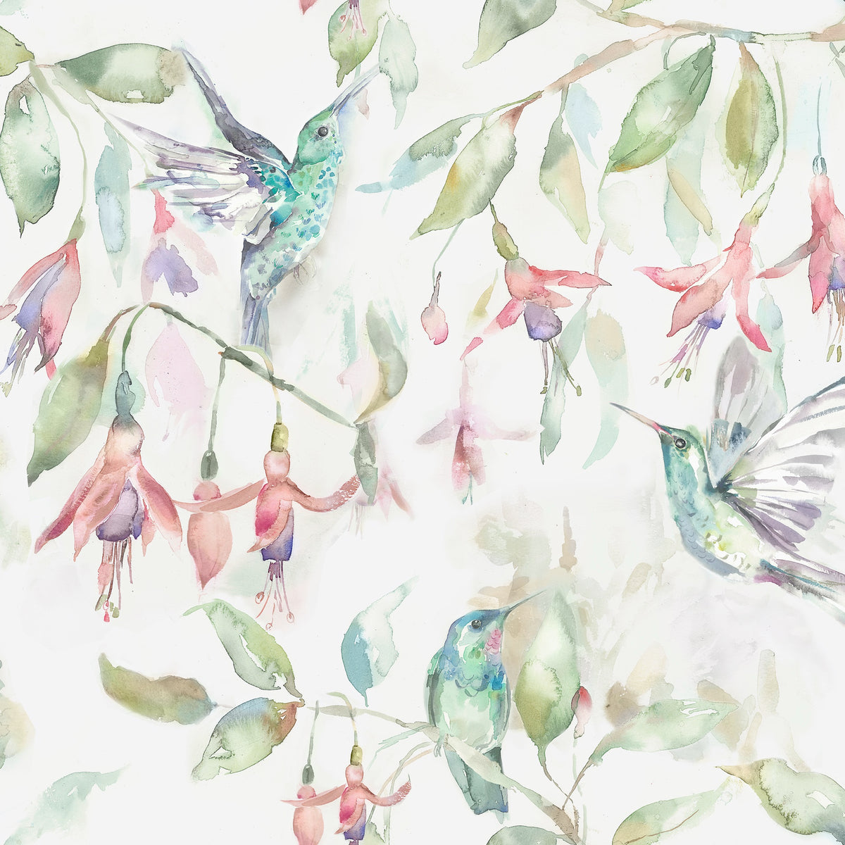 Fuchsia Flight Cream Wallpaper by Voyage Maison | FUCHSIA/WPO/FLI
