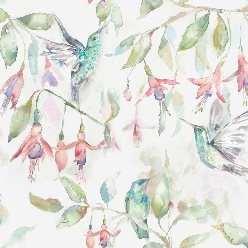 Fuchsia Flight Cream Wallpaper by Voyage Maison | FUCHSIA/WPO/FLI