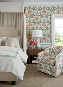 T14609 Lotus Apricot Wallpaper by Thibaut