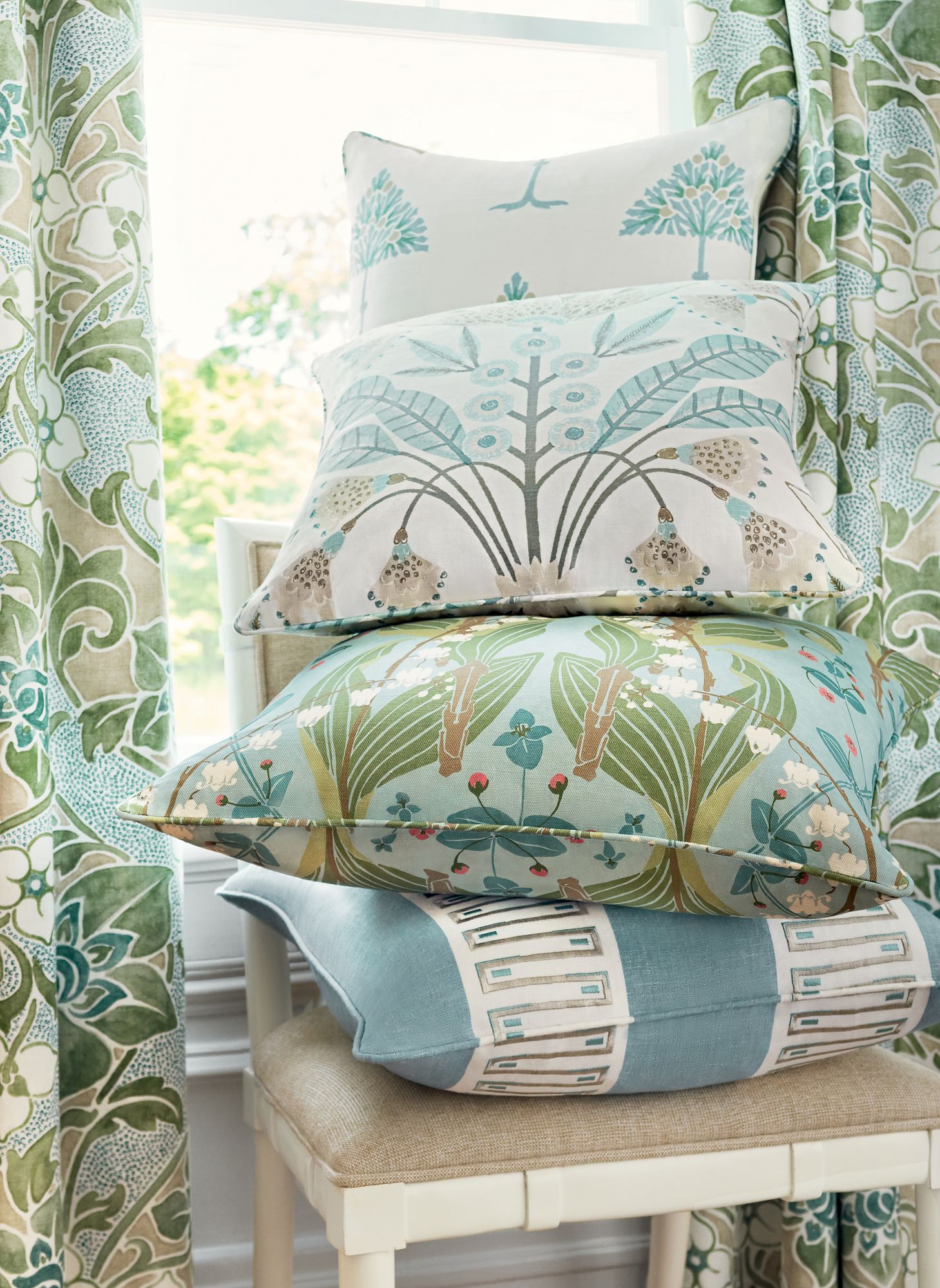 F914600 Woodford Sage Fabric by Thibaut
