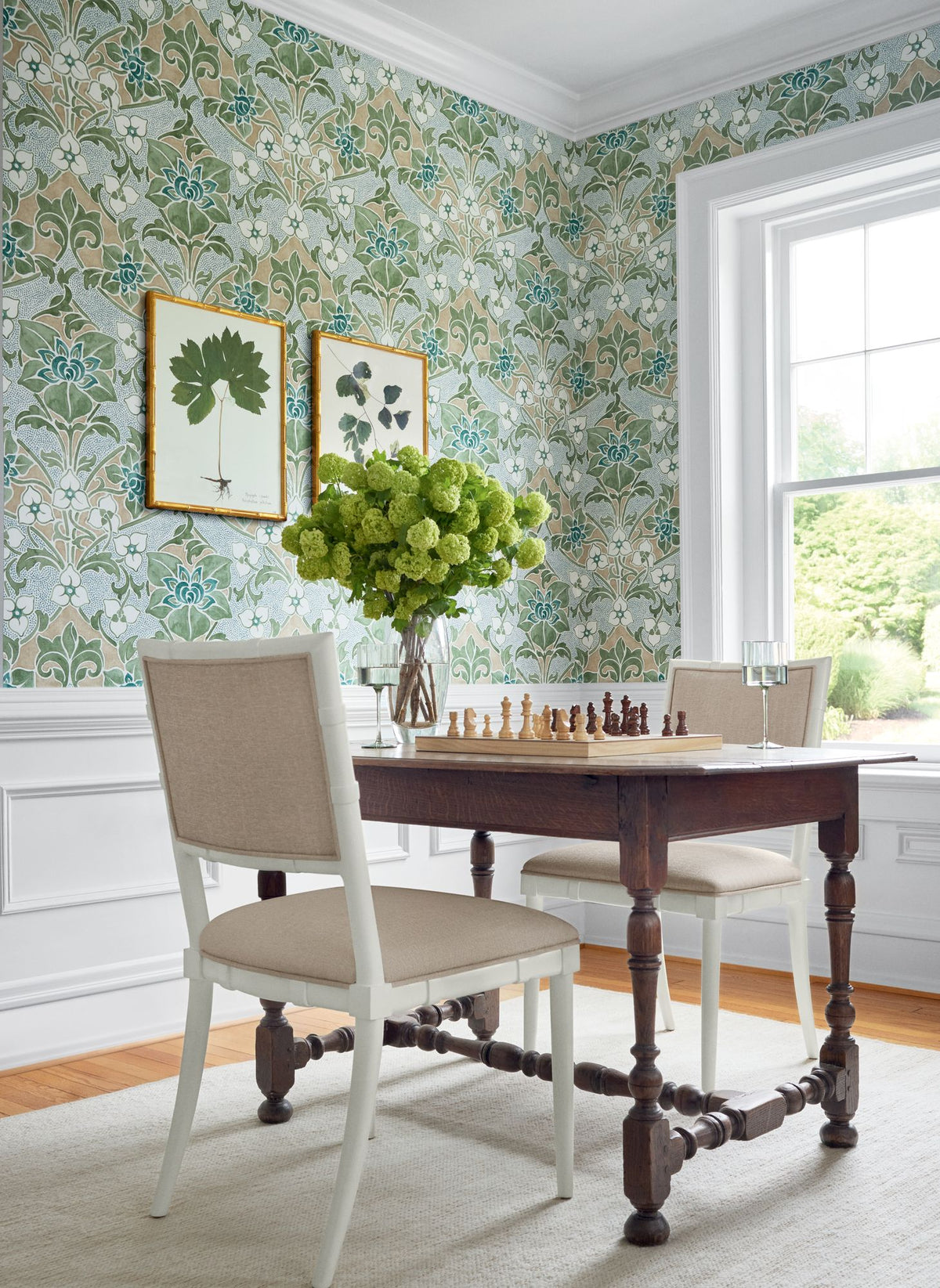 T14600 Woodford Sage Wallpaper by Thibaut
