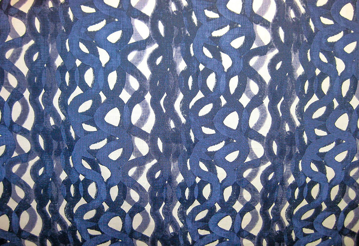 Fathom Indigo fabric by Christopher Farr Cloth