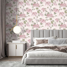 BMHD002/03B Feather Palm Heart Deco Rose Wallpaper by Brand McKenzie