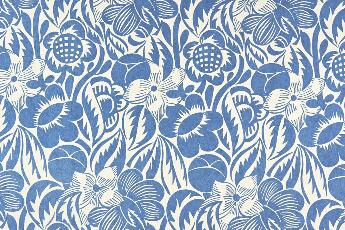Fleurs Etoilees Cobalt Wallpaper by Christopher Farr Cloth