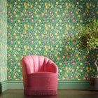 510018 Fruit Bedford Park Tangled Green Wallpaper by Morris & Co