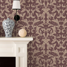 G34116 Linear Damask Nordic Elements Wallpaper by Galerie