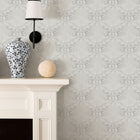 G34133 Woven Damask Floral Trail Nordic Elements Wallpaper by Galerie