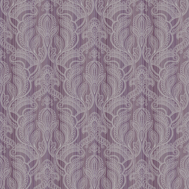 G34147 Metallic Thin Stripe with Paisley Nordic Elements Wallpaper by Galerie