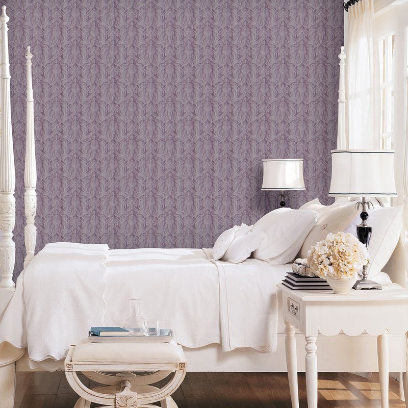 G34147 Metallic Thin Stripe with Paisley Nordic Elements Wallpaper by Galerie