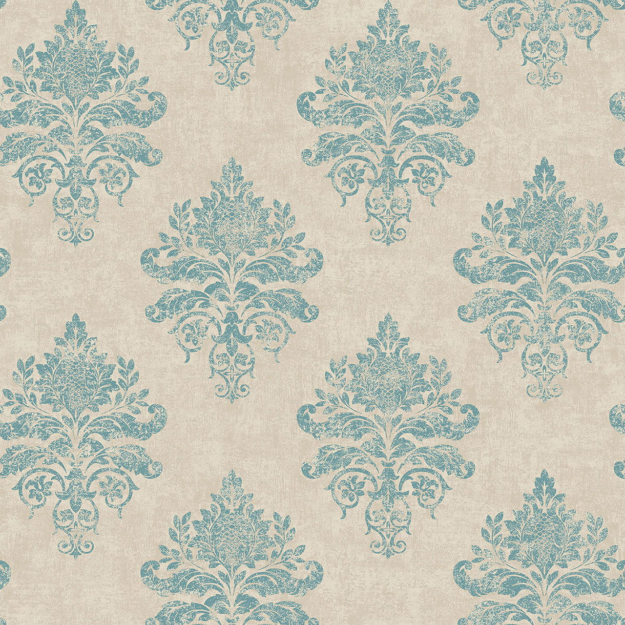 G34155 Medallion Damask Nordic Elements Wallpaper by Galerie