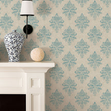 G34155 Medallion Damask Nordic Elements Wallpaper by Galerie