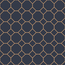 G45403 Bee Hive Just Kitchens Navy and Gold Wallpaper By Galerie