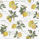 G45409 Citron Botanical Just Kitchens Yellow, Green and White Wallpaper By Galerie