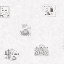 G45413 Coffee Just Kitchens Black and Grey Wallpaper By Galerie