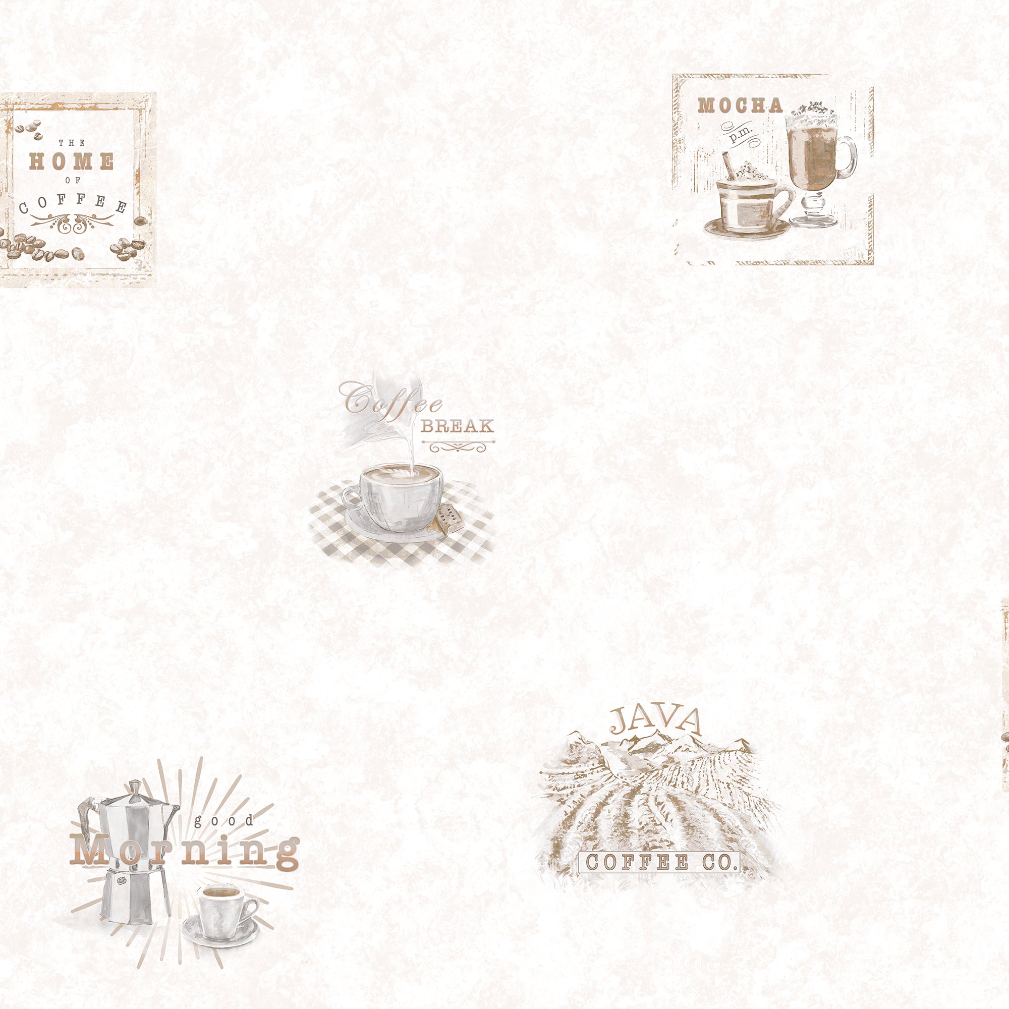 G45414 Coffee Just Kitchens Beige Wallpaper By Galerie