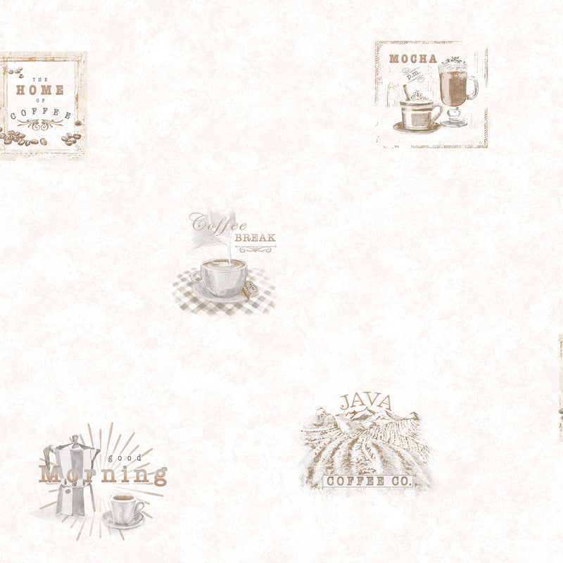 G45414 Coffee Just Kitchens Beige Wallpaper By Galerie