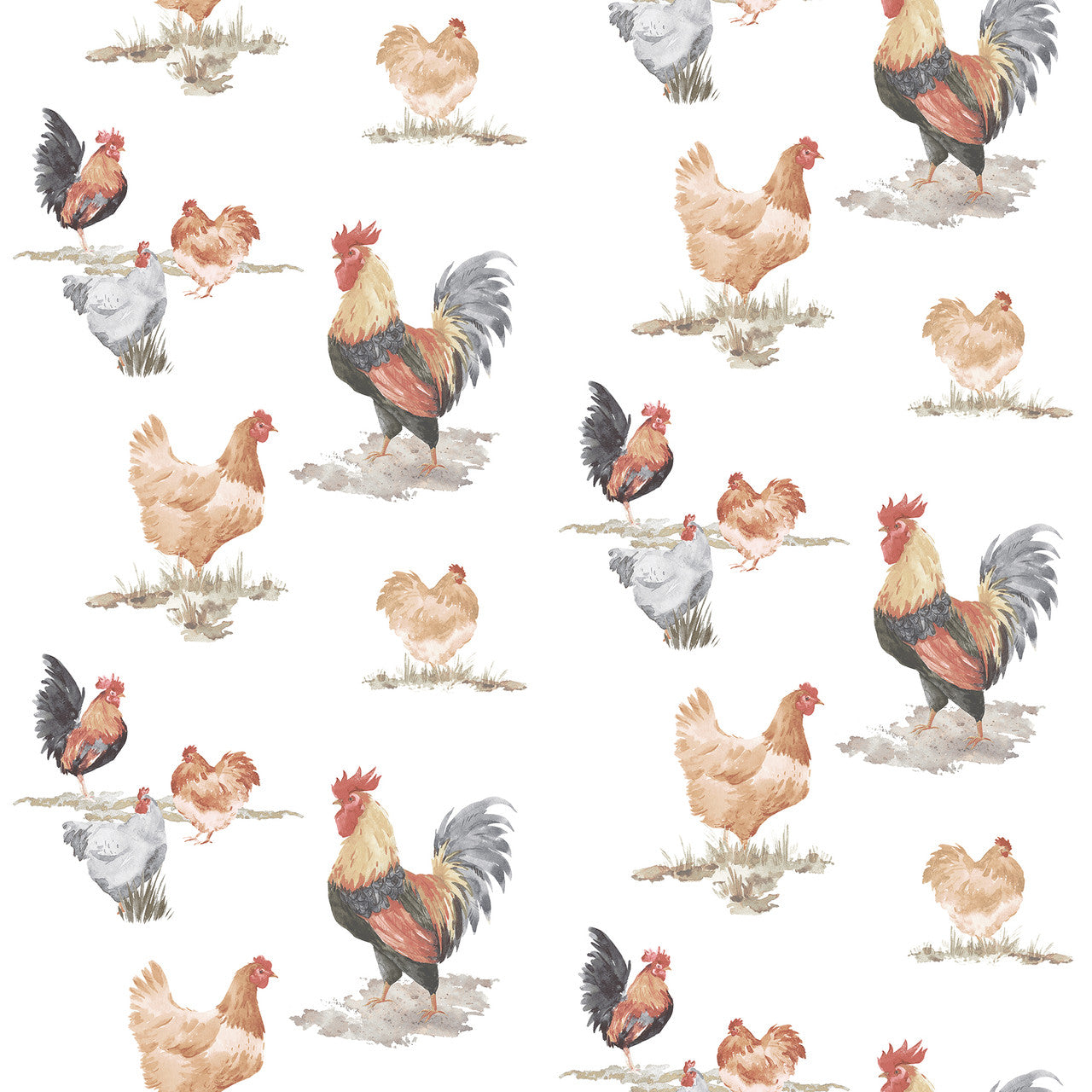 G45415 Free Range Just Kitchens Black and Grey Wallpaper By Galerie