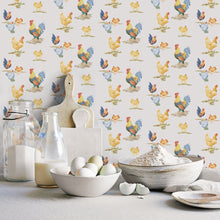 G45416 Free Range Just Kitchens Blue, Yellow and Red Wallpaper By Galerie