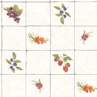 G45418 Fruit Tile Just Kitchens Cream, Red, Purple and Orange Wallpaper By Galerie