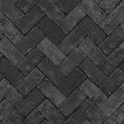 G45426 Herringbone Brick Just Kitchens Black Wallpaper By Galerie