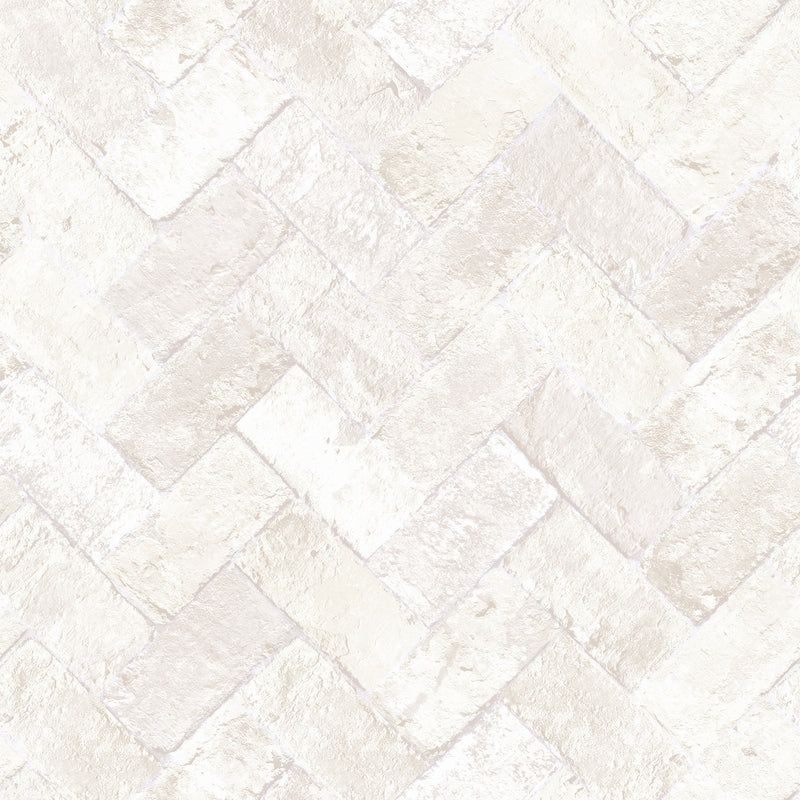 G45427 Herringbone Brick Just Kitchens Beige Wallpaper By Galerie