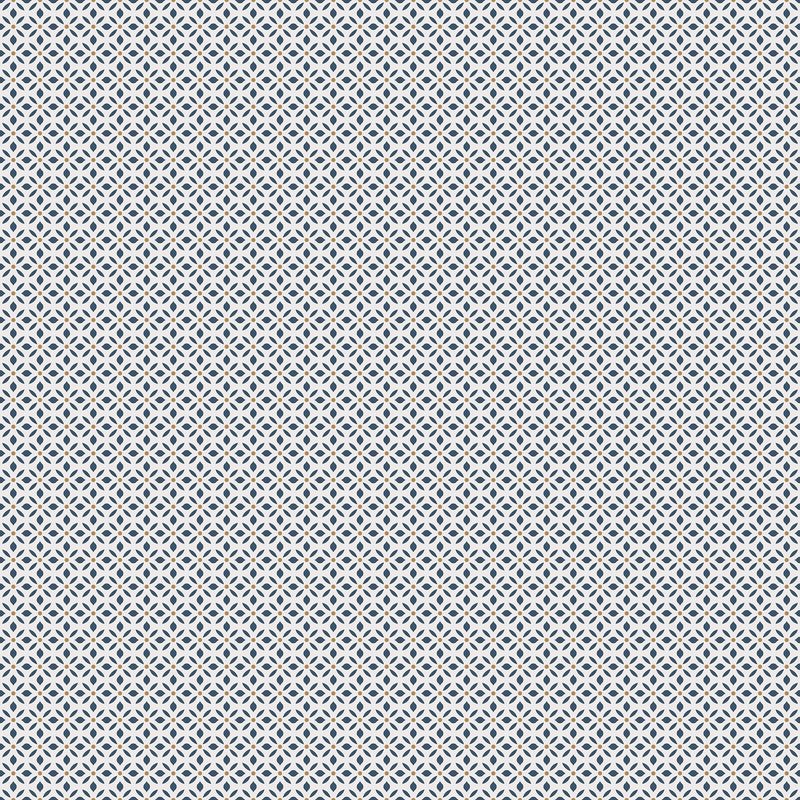 G45433 Leaf Dot Spot Just Kitchens Navy and Gold Wallpaper By Galerie