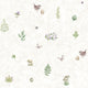 Meadow Spot Just Kitchens Beige, Green and Lilac Wallpaper By Galerie