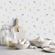 G45443 Meadow Spot Just Kitchens Green and White Wallpaper By Galerie