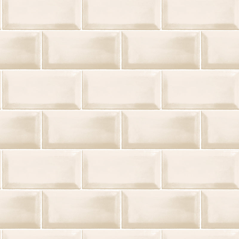 G45444 Metro Tile Just Kitchens Beige Wallpaper By Galerie