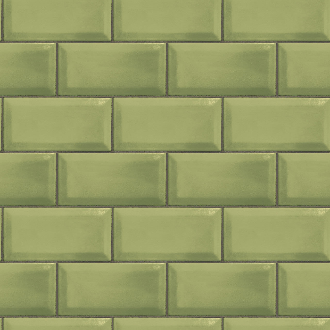 G45446 Metro Tile Just Kitchens Green Wallpaper By Galerie