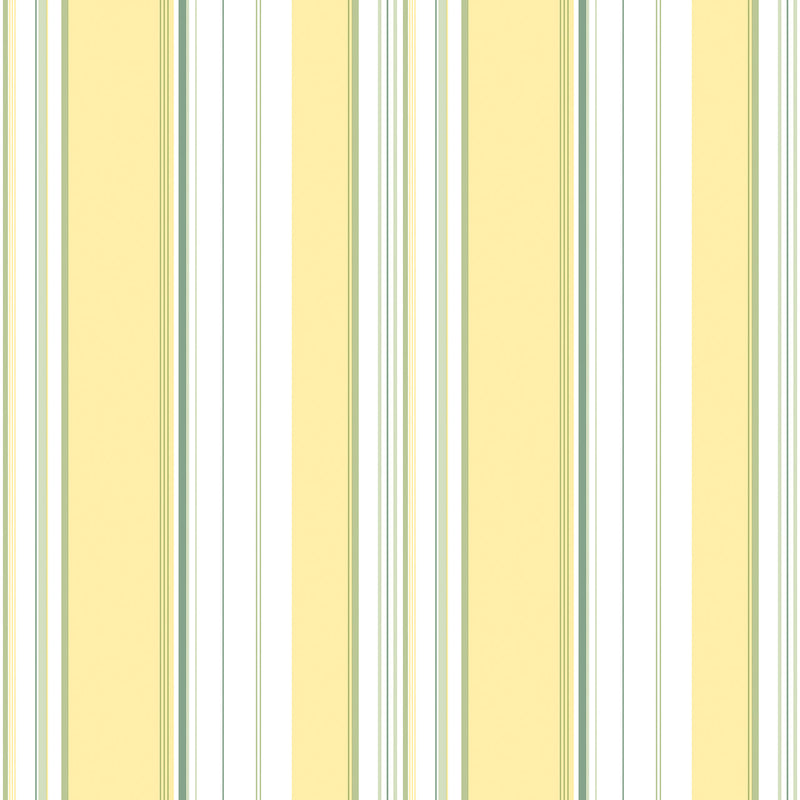 G45448 Multi Stripe Just Kitchens Yellow, Green and White Wallpaper By Galerie