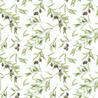 G45450 Olive Drupe Just Kitchens Green, Black and White Wallpaper By Galerie
