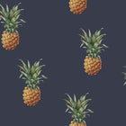 G45451 Pineapples Just Kitchens Navy Wallpaper By Galerie