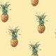 Pineapples Just Kitchens Yellow Wallpaper By Galerie