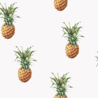 G45453 Pineapples Just Kitchens White, Green and Brown Wallpaper By Galerie