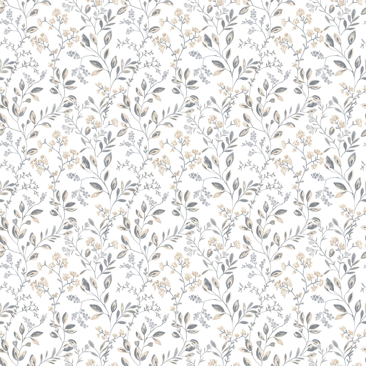 G45454 Spring leaf trail Just Kitchens Grey and Beige Wallpaper By Galerie